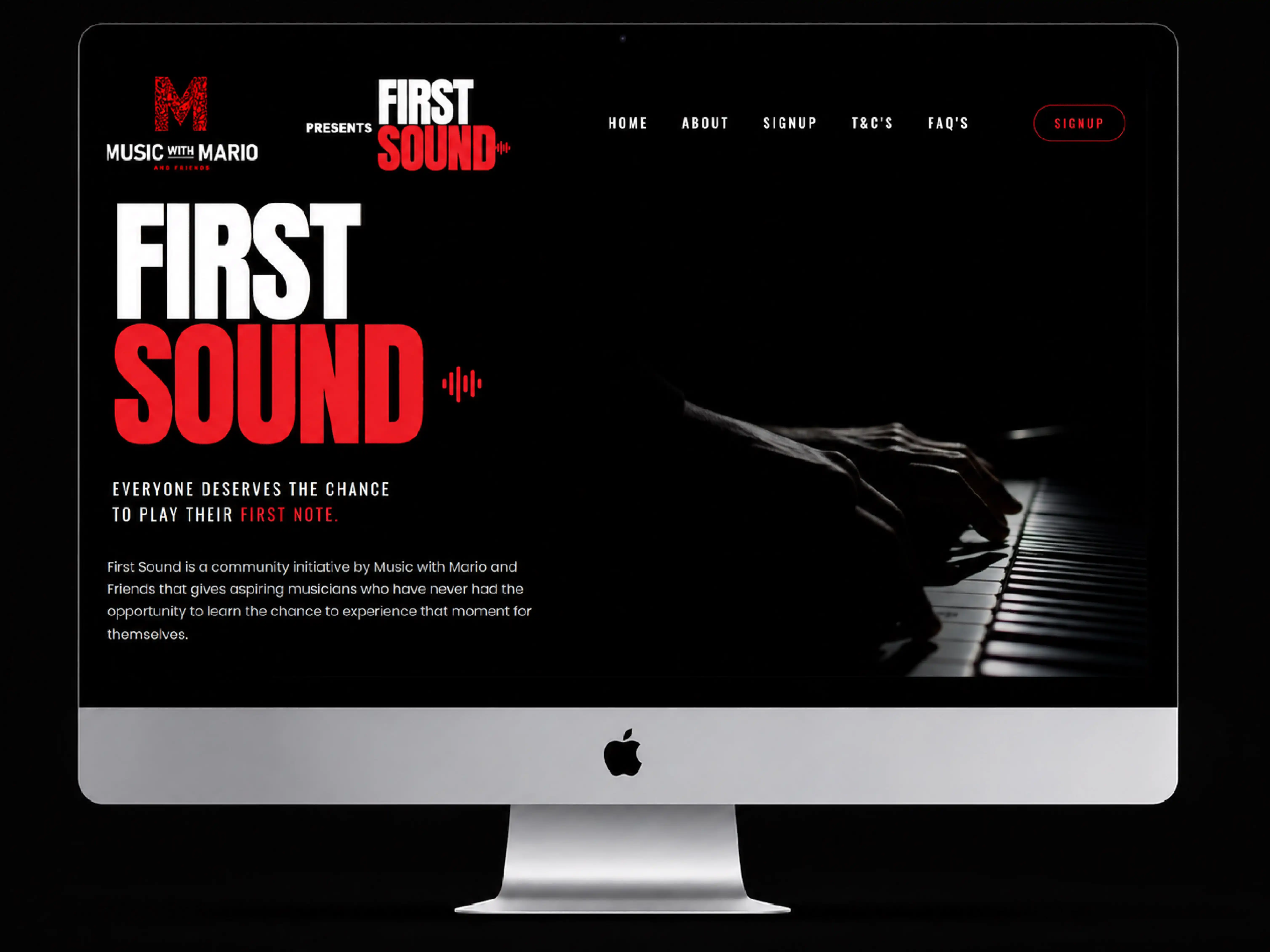 First Sound Landing Page